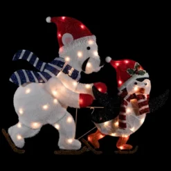 Northlight 41.25" Lighted Ice Skating Polar Bear And Penguin Outdoor Christmas Decoration -Northlight GUEST 503ae0ee 542a 471b b8aa 4b3bd514c266