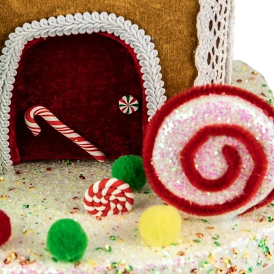 Northlight Gingerbread Glitter Candy House Christmas Decoration - 13" 8 Northlight Gingerbread Glitter Candy House Christmas Decoration - 13" - Image 6