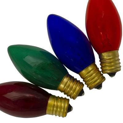Northlight Pack Of 4 Multi-Colored C9 Transparent Christmas Replacement Bulbs 3 Northlight Pack Of 4 Multi-Colored C9 Transparent Christmas Replacement Bulbs