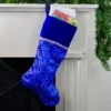 Northlight 20.5" Royal Blue And Silver Swirl Christmas Stocking With Velveteen Cuff -Northlight GUEST 52bc1d89 7084 4676 ae3d 80521395f6d7