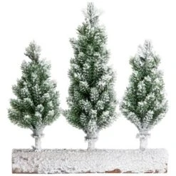 Northlight Frosted Pine Tree Trio Christmas Decoration - 8" - Unlit -Northlight GUEST 54fbf0a0 762d 428a af2c 9a95b94cba7c