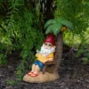 Northlight 12.25" Tropical Gnome With Palm Tree Outdoor Garden Statue -Northlight GUEST 572410cb 63fa 452f 857b c660cfa96e82