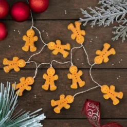 Northlight 10-Count LED Orange Gingerbread Men Christmas Fairy Lights, 4ft, Copper Wire -Northlight GUEST 57e9d9f9 118f 4d9a bc01 2b0c3aaff782