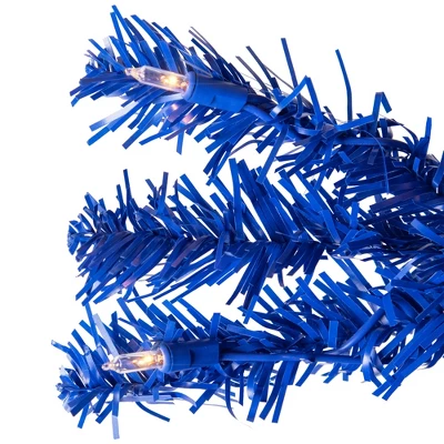 Northlight Pre-Lit Medium Pine Artificial Christmas Tree - 6' - Royal Blue - Clear Lights 9 Northlight Pre-Lit Medium Pine Artificial Christmas Tree - 6' - Royal Blue - Clear Lights - Image 7