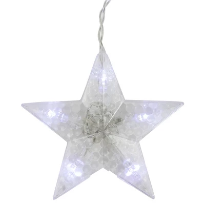 Northlight LED Stars Christmas Icicle Lights - Pure White - 8.25' Clear Wire - 12ct 6 Northlight LED Stars Christmas Icicle Lights - Pure White - 8.25' Clear Wire - 12ct - Image 4