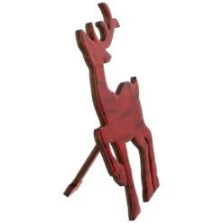 Northlight Glossy Standing Reindeer Christmas Decoration - 8" - Red -Northlight GUEST 58ef0eee 5d28 450d ac2a 1e8f6e0de904