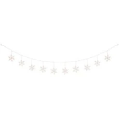 Northlight Twinkling Icicle Snowflake Christmas Lights - Clear - 8.6' White Wire - 100ct -Northlight GUEST 59273345 0586 4094 8341 91ccaa9c5801