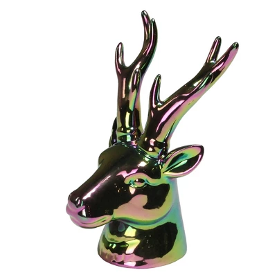 Northlight 7.5" Rainbow Electroplated Deer Head Christmas Decoration 3 Northlight 7.5" Rainbow Electroplated Deer Head Christmas Decoration