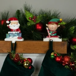 Northlight Santa And Elf Christmas Stocking Holders - 5" - Set Of 2 8 Northlight Santa And Elf Christmas Stocking Holders - 5" - Set Of 2 -Northlight GUEST 5dce0119 44a3 42a8 8431 fd8fd6e40ace
