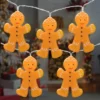 Northlight 10-Count LED Orange Gingerbread Men Christmas Fairy Lights, 4ft, Copper Wire -Northlight GUEST 5f65c505 8493 4c76 80ee 215a7801c940