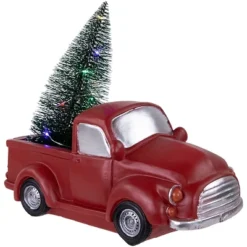 Northlight LED Lighted Pine Tree In Vintage Truck Christmas Decoration - 10" - Red -Northlight GUEST 609190d8 c3a1 470f ab97 4d53a9caa037