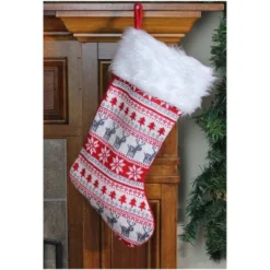 Northlight Nordic Print With Faux Fur Cuff Christmas Stocking - Red/White 7 Northlight Nordic Print With Faux Fur Cuff Christmas Stocking - Red/White -Northlight GUEST 60a797be 6c6d 4aed 9cfd 58e681e77dd9