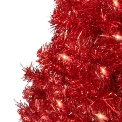 Northlight Pre-Lit Artificial Tinsel Christmas Tree - 3' - Red - Clear Lights 10 Northlight Pre-Lit Artificial Tinsel Christmas Tree - 3' - Red - Clear Lights -Northlight GUEST 625ad441 bd1b 4386 aa31 00617660cb67