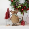 Northlight Whimsical Standing Moose With Plaid Scarf Christmas Decoration - 13"