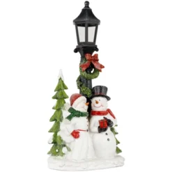 Northlight Glittered Snow Couple Under Lighted Street Lamp Christmas Decoration - 14" -Northlight GUEST 633b7991 d178 4c2b b163 223cef368e28
