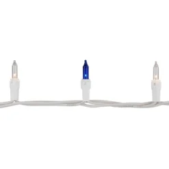 Northlight Mini Incandescent Christmas Lights - Blue And Clear - 10' White Wire - 50ct -Northlight GUEST 636b9474 44a8 4fdf 9b7e e88158a96b92 1
