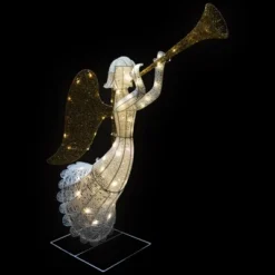Northlight Lighted Glittered Trumpeting Angel Outdoor Christmas Decoration - 48" - Clear Lights -Northlight GUEST 63a055a2 7a3c 4be3 aff7 dd71625179c3