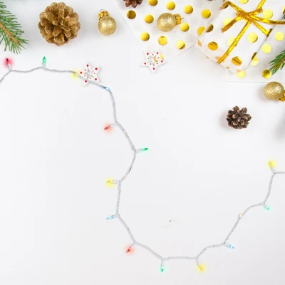 Northlight LED Mini Christmas Light Set - Multi-Color - 11.25' White Wire - 35ct 3 Northlight LED Mini Christmas Light Set - Multi-Color - 11.25' White Wire - 35ct