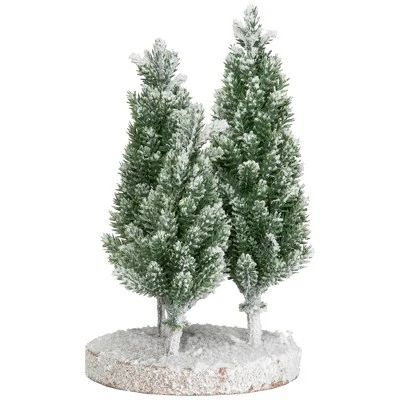 Northlight Frosted Trio Of Pine Trees Christmas Decoration - 8" - Unlit 4 Northlight Frosted Trio Of Pine Trees Christmas Decoration - 8" - Unlit - Image 2