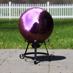 Northlight 10" Mirrored Burgundy Outdoor Patio Garden Gazing Ball 5 Northlight 10" Mirrored Burgundy Outdoor Patio Garden Gazing Ball -Northlight GUEST 646f0278 26ee 44e6 bfff 79301f781001