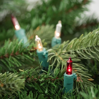 Northlight Mini Incandescent Christmas Lights - Red And Clear - 20.25' Green Wire - 100ct 4 Northlight Mini Incandescent Christmas Lights - Red And Clear - 20.25' Green Wire - 100ct - Image 2