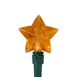 Northlight LED Star Shaped Indoor Outdoor Patio Light Set - MultiColor - 4.5' Green Wire - 20ct -Northlight GUEST 64cf26a7 5672 4c00 8278 6239b72f517b