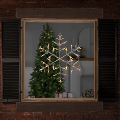 Northlight 13.5" Lighted Snowflake Christmas Window Silhouette Decoration 3 Northlight 13.5" Lighted Snowflake Christmas Window Silhouette Decoration