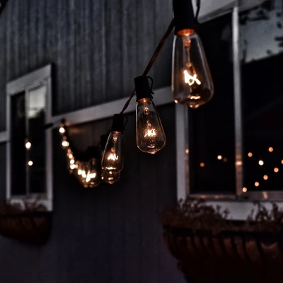 Northlight Edison Glass Indoor Outdoor Patio Light Set - Clear - 9' Green Wire - 10ct 5 Northlight Edison Glass Indoor Outdoor Patio Light Set - Clear - 9' Green Wire - 10ct - Image 3