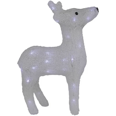 Northlight LED Lighted Commercial Grade Acrylic Reindeer Outdoor Christmas Decoration - 15" - Pure White Lights 4 Northlight LED Lighted Commercial Grade Acrylic Reindeer Outdoor Christmas Decoration - 15" - Pure White Lights - Image 2