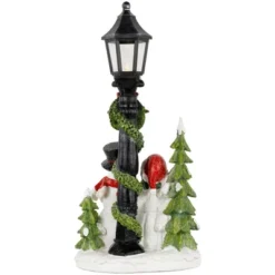 Northlight Glittered Snow Couple Under Lighted Street Lamp Christmas Decoration - 14" -Northlight GUEST 6632b3e7 7218 4392 82a4 274c319de225