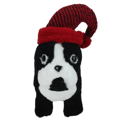 Northlight Plush Standing Bulldog With Striped Hat And Collar Christmas Decoration - 11.5" 3 Northlight Plush Standing Bulldog With Striped Hat And Collar Christmas Decoration - 11.5"