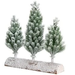 Northlight Frosted Pine Tree Trio Christmas Decoration - 8" - Unlit -Northlight GUEST 69ddf803 d90b 4c3b bda9 dfdb1099d497