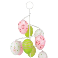 Northlight 14.25" Floral Cut-Out Spring Easter Egg Tree Decoration - Pink/Green -Northlight GUEST 6a180f6d 9be4 4138 9d17 b50c32db3b3f