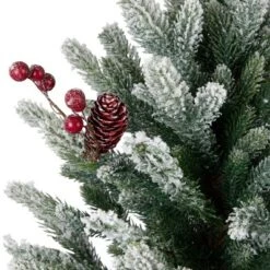 Northlight Real Touch™️ Potted Flocked Mini Fir Pine Artificial Christmas Tree - 25" - Unlit -Northlight GUEST 6a6c675c 5be5 4325 a6e7 af6adb9f0318