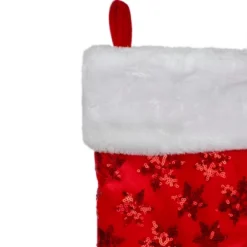 Northlight 20.5" Red And White Sequin Snowflake Christmas Stocking -Northlight GUEST 6a7ccf37 a635 47c0 bf63 1734dc822053