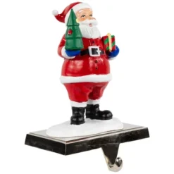 Northlight 6.25" Santa Claus With Tree And Present Christmas Stocking Holder -Northlight GUEST 6cdf5af4 5eae 4d2b 9515 638439c66a7f