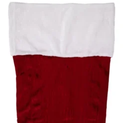 Northlight 50" Red And White Jumbo Velveteen Christmas Stocking -Northlight GUEST 6cec98a8 d0dc 4e9c 9ddb da59dd47377d