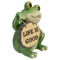 Northlight 9" Green 'Life Is Good' Frog Outdoor Garden Statue 7 Northlight 9" Green 'Life Is Good' Frog Outdoor Garden Statue -Northlight GUEST 6e134b2c 0e66 4727 9a29 1950e5365291