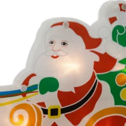 Northlight 23" Lighted Santa And Reindeer Christmas Window Silhouette -Northlight GUEST 6f025f25 c56e 4bc9 afaa f7b438b5bf75