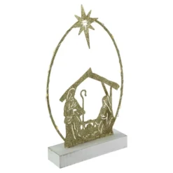 Northlight LED Lighted Glitter Holy Family Nativity Scene Christmas Decoration - 14" -Northlight GUEST 6f35051f bdd3 4069 b62a a6c281134b1c