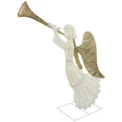 Northlight Lighted Glittered Trumpeting Angel Outdoor Christmas Decoration - 48" - Clear Lights -Northlight GUEST 70cd1031 17df 4950 9ec0 8565054d8768