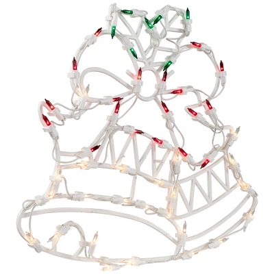 Northlight 15" Lighted Bells With Bow Christmas Window Silhouette Decoration 5 Northlight 15" Lighted Bells With Bow Christmas Window Silhouette Decoration - Image 3