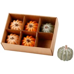 Northlight Set Of 6 Boxed Orange And Green Pumpkin Thanksgiving Decorations -Northlight GUEST 723a5459 07e3 4015 be88 a2e8f0ecc633