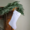 Northlight Traditional Velveteen Christmas Stocking - 19" - White -Northlight GUEST 75b77700 9f6a 4b39 9812 de57ca82ec4d