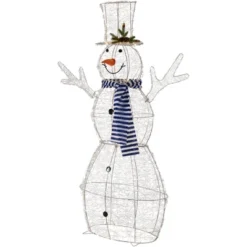 Northlight 48" LED Lighted Silver Mesh Snowman Outdoor Twinkling Christmas Decoration -Northlight GUEST 75f778a7 964c 4579 969b df78dc925871