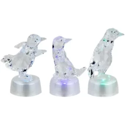 Northlight LED Lighted Color Changing Penguin Acrylic Christmas Decorations - 4" - Set Of 3 -Northlight GUEST 7636d6ec 0241 4f94 a014 f4c6a0b9f177