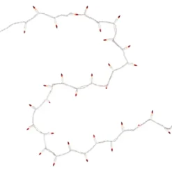 Northlight Mini Christmas Light Set - Clear With Red Tips - 20.25' White Wire - 100ct -Northlight GUEST 76e576bd cad1 4e6c b3af 3f16764e695d 1