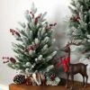 Northlight Real Touch™️ Potted Flocked Mini Fir Pine Artificial Christmas Tree - 25" - Unlit -Northlight GUEST 76ff1c03 362c 40b1 9363 6078e13d0573