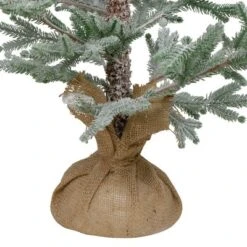 Northlight 3 FT Snow Covered Slim Pine Artificial Christmas Tree With Jute Base - Unlit -Northlight GUEST 77e072de bece 45e7 9971 5b7312556bff