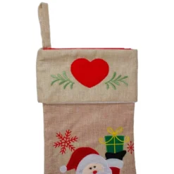 Northlight 19" Red And Green Santa Claus In Sleigh Embroidered Christmas Stocking -Northlight GUEST 78a0aed5 35e8 4987 a0bf 56041ec040e8